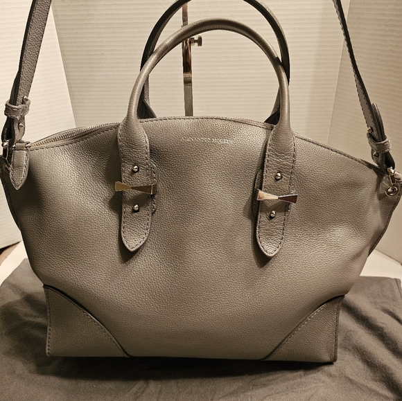 Alexander McQueen Legend Pebbled Leather Oversized Tote Satchel, Grey. LIKE NEW - Picture 8 of 16